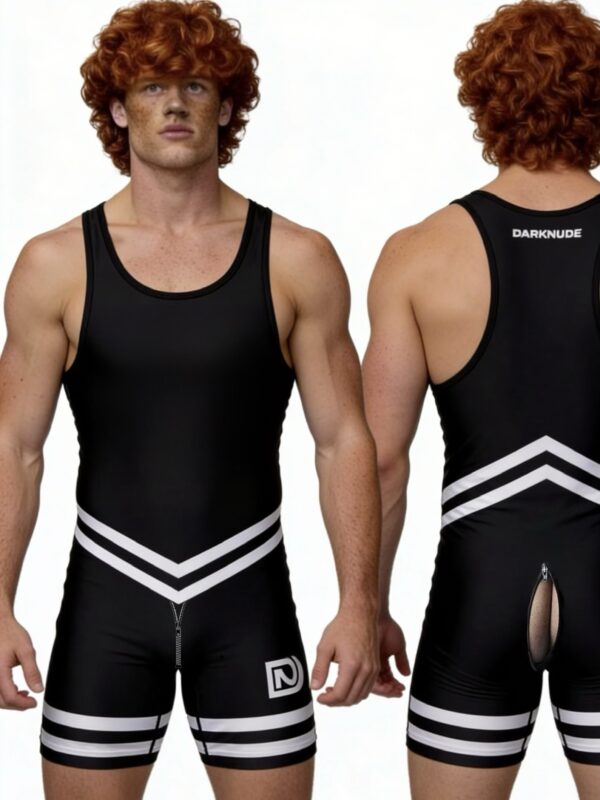 DARKNUDE Singlet [Zipper] black