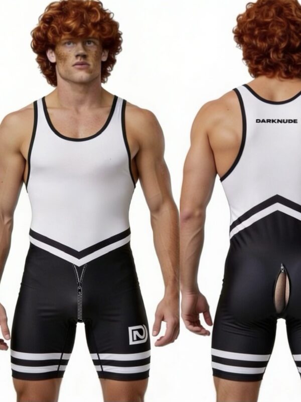 DARKNUDE Singlet [Zipper] white